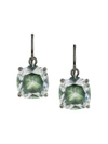 Bottega Veneta Cubic-zirconia Drop Sterling-silver Earrings In Green