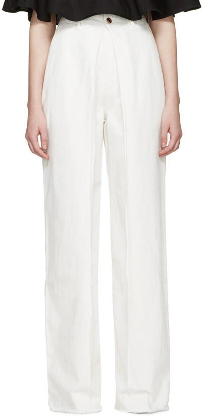 Ag White Front Pleat Jeans | ModeSens