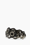 Rebecca Minkoff Grommet Leather Guitar Style Bag Strap - Black