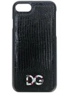 Dolce & Gabbana Logo Plaque Iphone 7 Case In Black