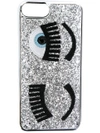 Chiara Ferragni Flirting Glitter Iphone S 7 Plus Case In Silver