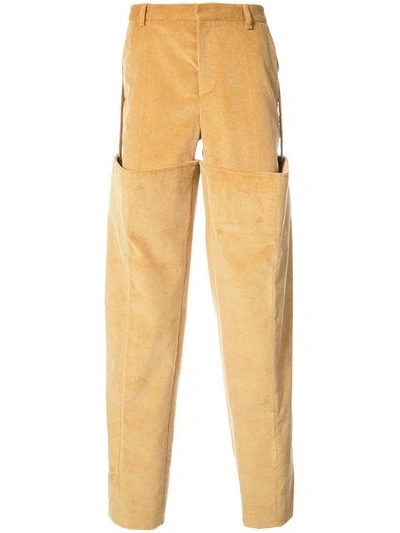 Y/project Y / Project Extra Leg Slim Trousers - Yellow