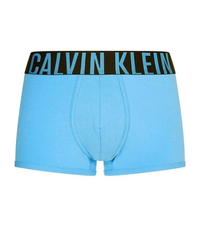 Calvin Klein Cotton Stretch Trunks In Blue