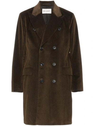 Our Legacy Db Solaro Corduroy Coat In Brown