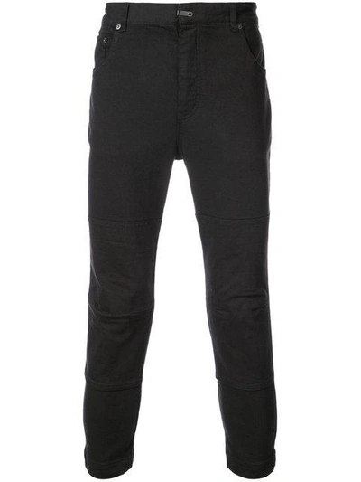 The Viridi-anne Cropped Panel Trousers - Black