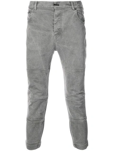 The Viridi-anne Cropped Panelled Trousers - Grey