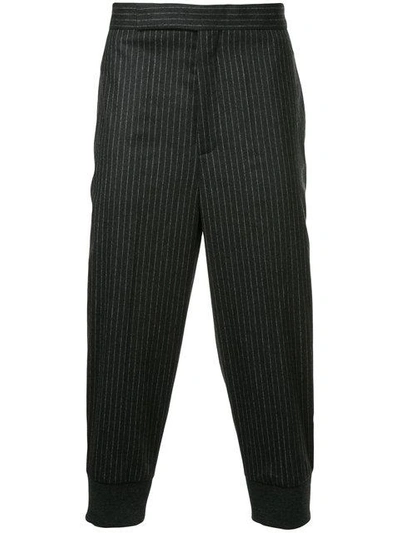 Neil Barrett Pinstriped Cropped Trousers - Grey