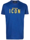 Dsquared2 Icon Embroidered T-shirt In Blue
