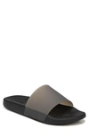 Vince Men's West Coast Pool Slide Sandals In Pewter/black