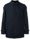 Herno Classic Buttoned Coat In Blue