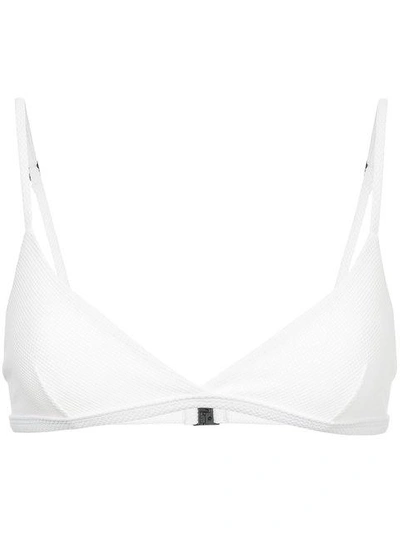 Matteau The Tri Crop Bikini Top - Unavailable In Pebbled Chalk
