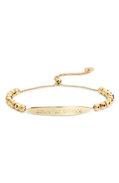 Gorjana Power Intention Strive For Balance Bracelet In Silver
