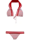 Amir Slama Printed Halterneck Bikini Set In Red