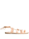 Ancient Greek Sandals Alcyone Strappy Flat Sandals In Beige