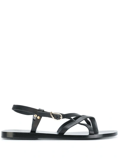 Ancient Greek Sandals Semele Flat Sandals In Black