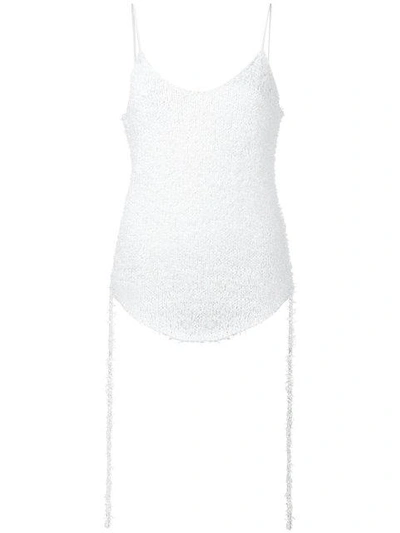 Irene Spangle Camisole Top - White