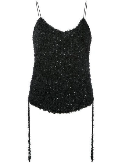 Irene Spangle Camisole Top In Black