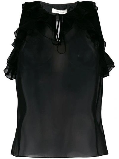 Three Floor Indianna Frill Top In Black