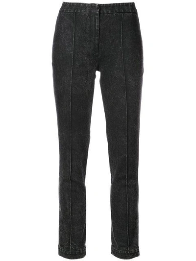 Adam Lippes Pintuck Cigarette Jeans In Black