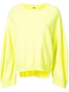 Adam Lippes Double Face Sweater With Balloon Sleeves In Yellow & Orange