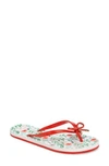 Kate Spade 'nova' Flip Flop In Maraschino Red