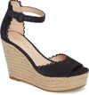 Pelle Moda Raine Platform Espadrille Sandal In Midnight Suede