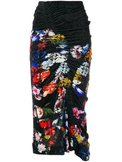 Preen By Thornton Bregazzi Floral Adelaide Skirt In Black