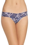 Hanky Panky Regatta Low Rise Thong In Blue/white