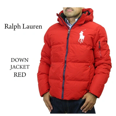 Pre-owned Polo Ralph Lauren Big Pony Hooded Down Puffer Jacket Coat - Red  (white Pony) | ModeSens