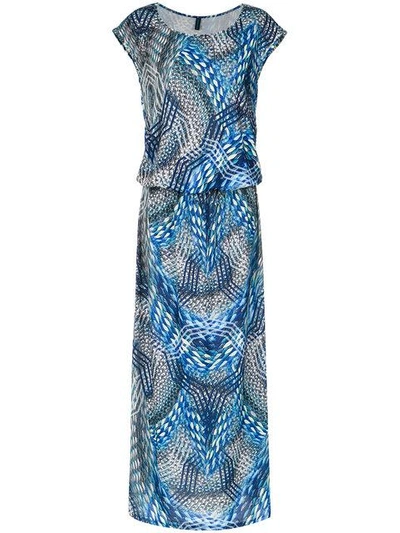 Lygia & Nanny Vinales Printed Maxi Dress In Blue