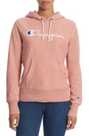 Champion Reverse Weave Pullover Hoodie In Pink Bow