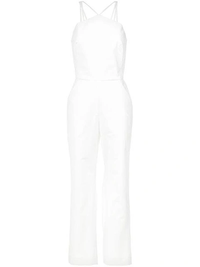Andrea Marques Front Straps Jumpsuit - White
