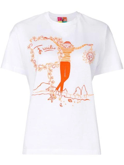 Emilio Pucci Sketch Print T-shirt - White