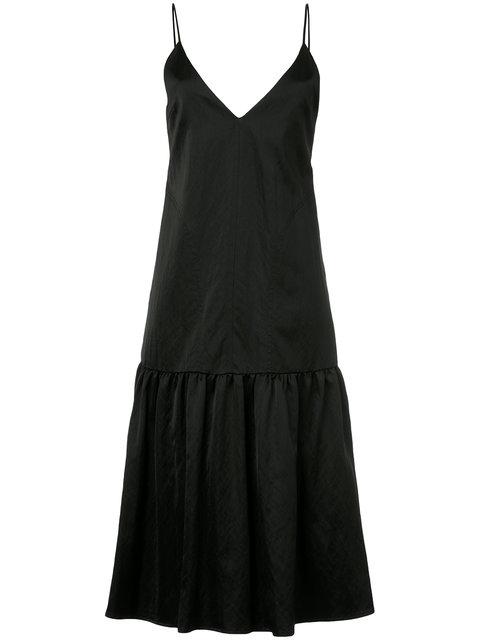 Le Ciel Bleu V-neck Slip Dress In Black | ModeSens