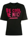 Dsquared2 Be Cool Be Nice T-shirt In Multicolour
