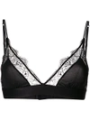 Love Stories Love Lace Triangle Bralette In Black