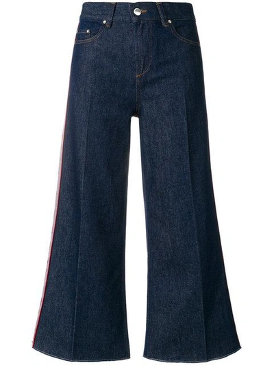 Red Valentino Flared Cropped Jeans - Blue