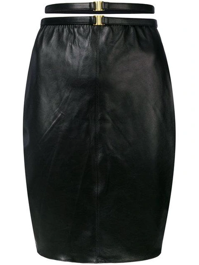Something Wicked Fitted Pencil Skirt In Black