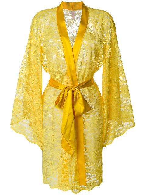 yellow dressing gown