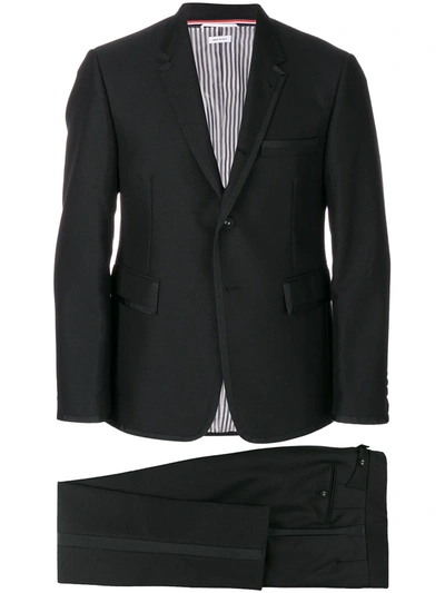Thom Browne Grosgrain Tipping Tuxedo With Bow Tie In Black