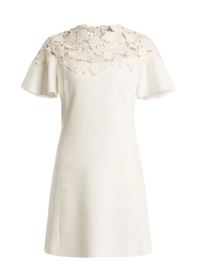 Giambattista Valli Macrame Mini Dress In White