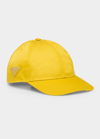 Prada Re-nylon Baseball Cap In F0010 Giallo