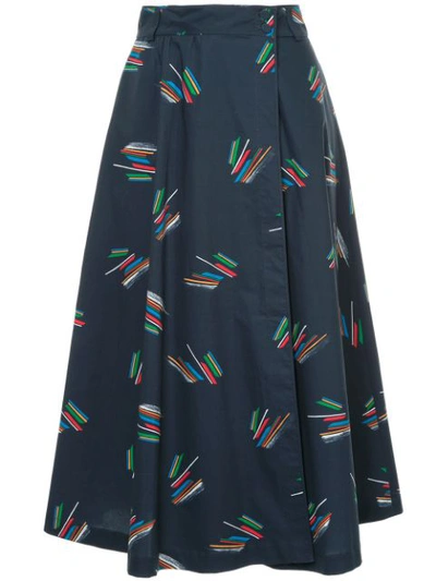 Gabriela Hearst Nellie Abstract-print Cotton Skirt In Multicoloured Abstract Print