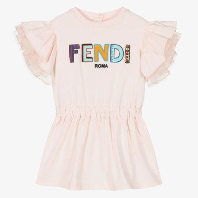 Fendi Baby Girls Pink Logo Dress