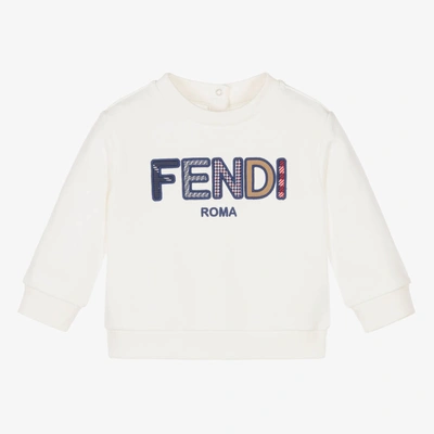 Fendi Ivory Cotton Baby Sweatshirt