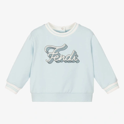 Fendi Blue Cotton Baby Sweatshirt
