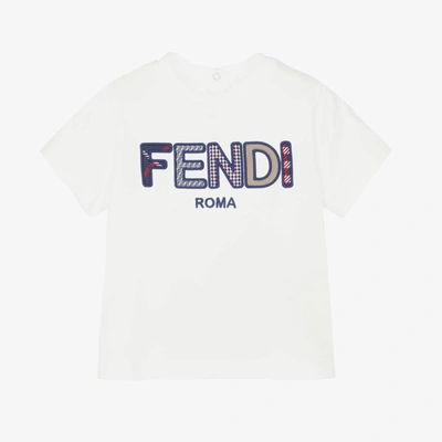 Fendi Ivory Cotton Baby T-shirt