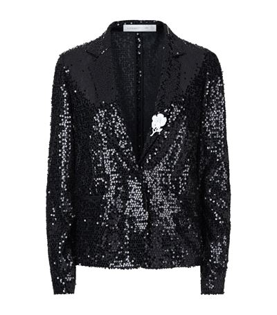 Victoria Beckham Sequin Brooch Jacket | ModeSens