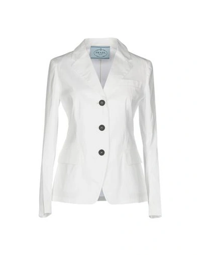 Prada Sartorial Jacket In White