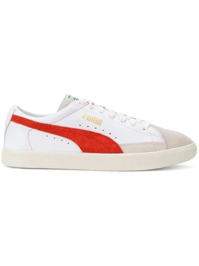 Puma Basket Classic Leather Sneakers In White